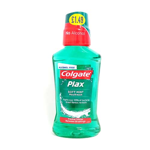 (image for) COLGATE PLAX M/WASH S/MINT1.49 - 250ML