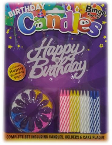 (image for) BINGO BIRTHDAY CANDLE SET - 24S