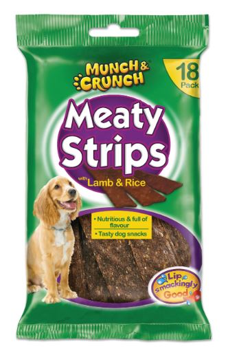 (image for) MUNCH&CRUNCH DOG MEATSTRIP - 18S
