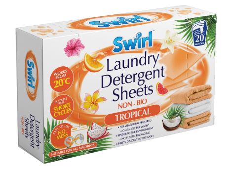 (image for) SWIRL LAUNDRY D/SHEET TROPICAL - 20S