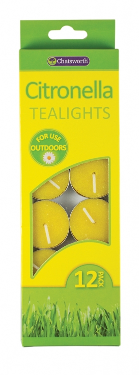 (image for) 151 TEALIGHT CANDLE CITRONELLA - 12S