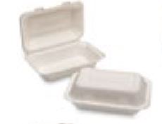 (image for) HP BAGASSE CLAMSHELL BOX - 9X6"