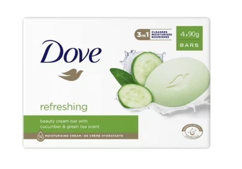 (image for) DOVE SOAP BAR REFRESHING CUCUM - 4X90G