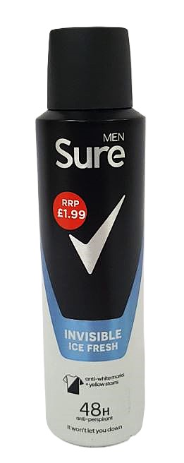 (image for) SURE DEODORANT FOR MEN INVISIBLE ICE PM1.99 - 150ML