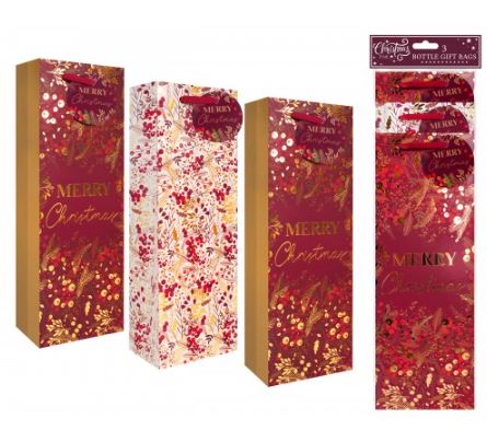 (image for) XMAS GIFT BOTTLE BAGS MULBERRY - 3S