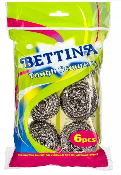 (image for) BETTINA STAINLESS STEEL SCOURERS-6PC