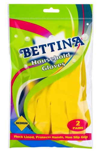 (image for) BETTINA HOUSEHOLD GLOVES 2PAIR - MEDIUM