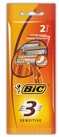 (image for) BIC PURE3 SENSITIVE RAZORS - 2S