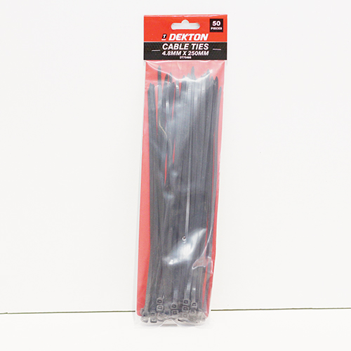 (image for) CABLE TIE SET-50 4.8X250MM BLK - 50S