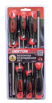 (image for) DEKTON SCREWDRIVER SET ASST - 6PC