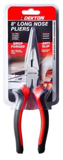 (image for) DEKTON PLIERS LONG NOSE - 8\"