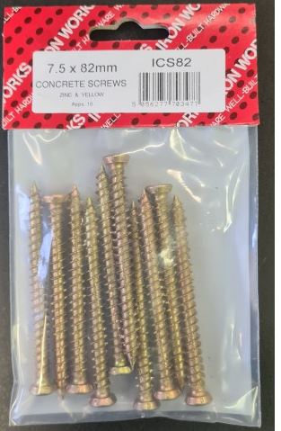 (image for) F/PAK CONCRETE SCREWS YELLOW - 62MM