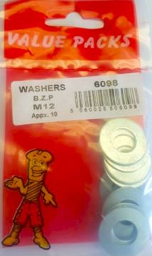 (image for) F/PAK STEEL WASHERS ZINC 40S - M12