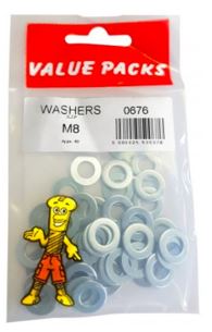 (image for) F/PAK STEEL WASHERS ZINC 40S - M8