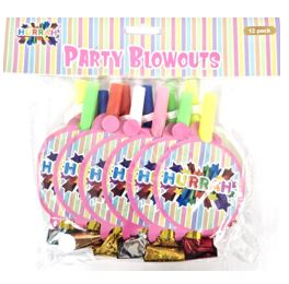 (image for) HURRAH PARTY BLOWOUTS GIRLS - 12S