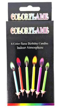 (image for) COLORFLAME BIRTHDAY CANDLES - 6S