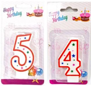 (image for) HAPPY BIRTHDAY CANDLE \'0-9\' - STD