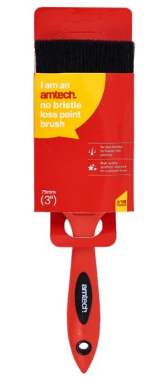 (image for) AMTECH PAINT BRUSH SOFT GRIP - 75MM