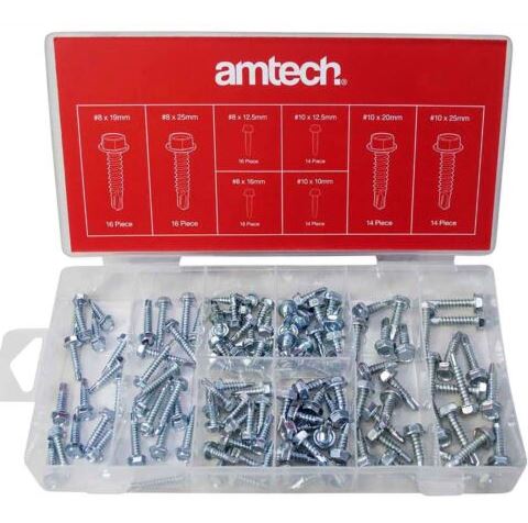 (image for) AMTECH SELF DRILLING SCREW SET - 120PCS