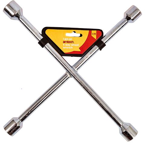 (image for) AMTECH 4WAY WHEEL WRENCH - STD