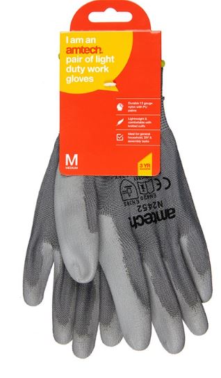 (image for) AMTECH LIGHT DUTY WORK GLOVES - MEDIUM