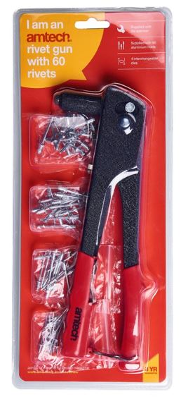 (image for) AMTECH 4 HEAD RIVET GUN +RIVET - 60RIVE 