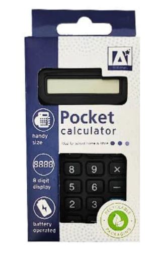 (image for) ANKER POCKET CALCULATOR BLACK - HANDY