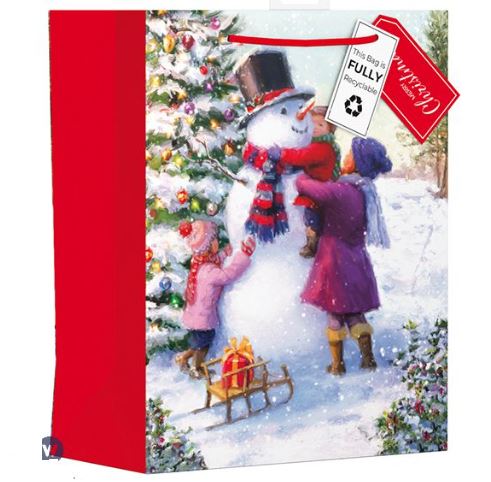 (image for) XMAS GIFT BAG SNOWMAN - XLARGE