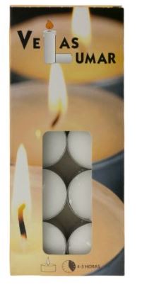 (image for) LUMAR TEALIGHT CANDLE WHITE - 10S/5H