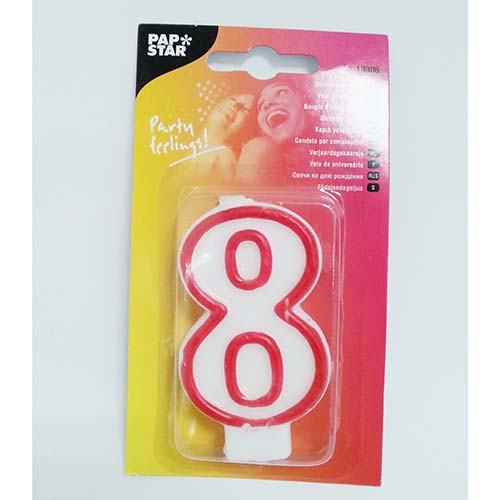 (image for) PAPSTAR B/DAY CANDLE \'8\' - 7.3CM