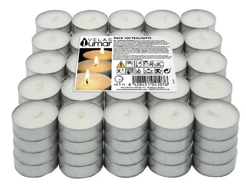 (image for) LUMAR TEALIGHT CANDLE WHITE - 100S/4