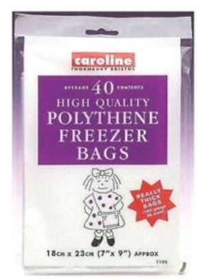 (image for) CAROLINE POLY FREEZER BAG 7X9\" - 40S