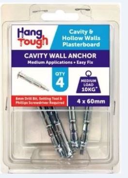 (image for) HT CAVITY WALL ANCHOR/SCREW 4S - 4X60MM