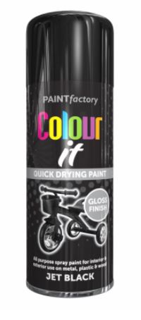 (image for) COLORIT JET BLACK GLOSS PAINT - 400ML