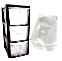 (image for) DRAWER 3 UNIT BLACK - STD