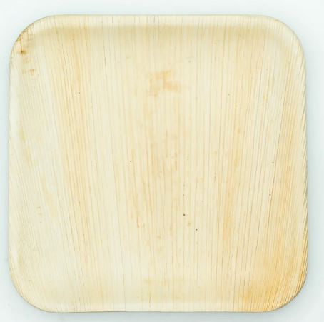 (image for) ECO PALM LEAF PLATE WOODEN 4S - 9\"