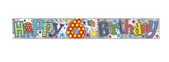 (image for) SEL B/DAY BANNER AGE 6 BOY