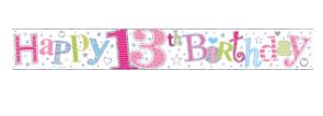 (image for) SEL B/DAY BANNER AGE 13 GIRL