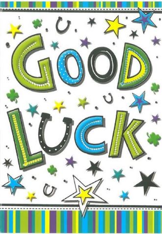 (image for) SEL GOOD LUCK CARD BLUE/GREEN - STD