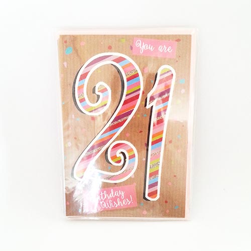 (image for) SEL B/DAY CARD - 21ST FEMALE - SMALL