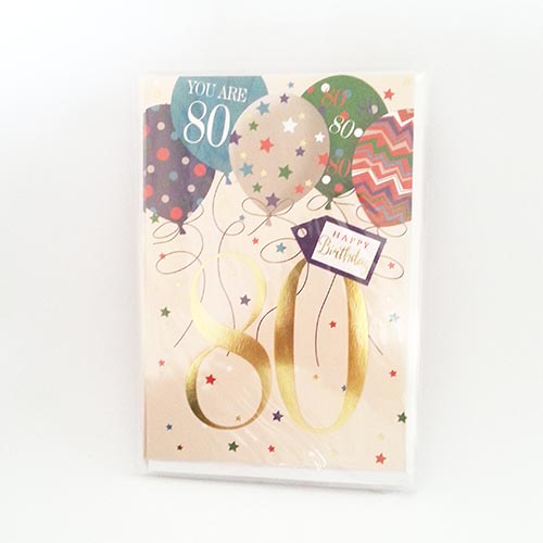 (image for) SEL B/DAY CARD - 80TH MALE - SMALL