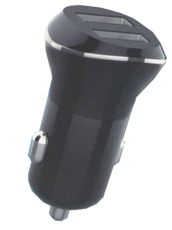 (image for) E/STAR USB CAR CHARGER 2XBLACK