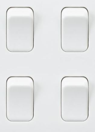 (image for) E/STAR 4GANG 2WAY LIGHT SWITCH - 10AX