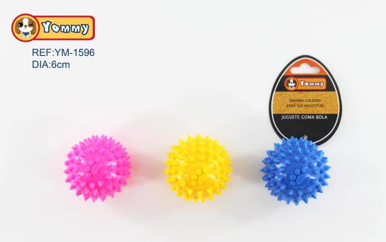 (image for) PET TOY RUBBER SPIKY BALL - 6CM