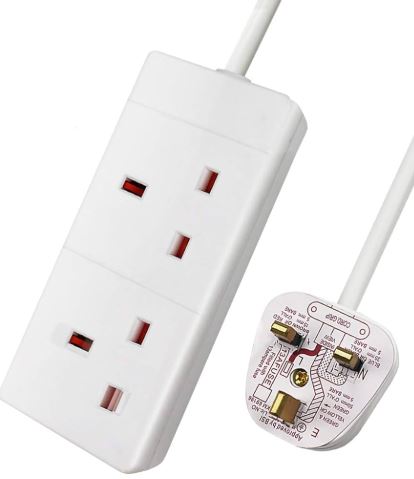 (image for) E/STAR 2WAY EXTEN LEAD WHITE - 1M