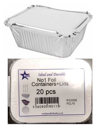 (image for) SDL FOIL CONTAINER+LID 20S - NO.1