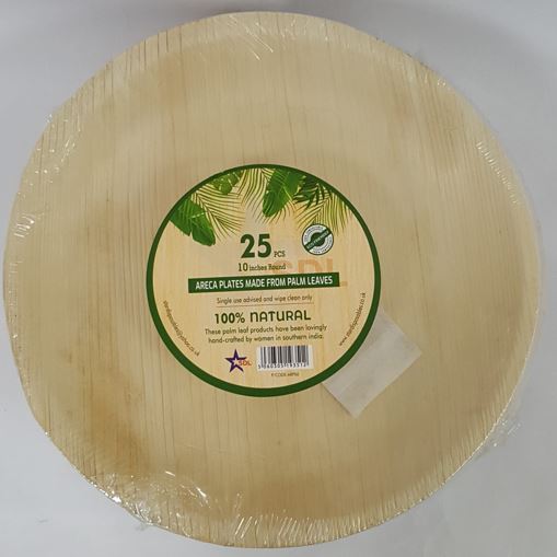 (image for) SDL PALM LEAF PLATE ROUND 25S - 10\"