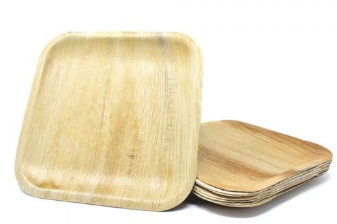 (image for) SDL PALM LEAF PLATE SQUARE 10S - 10\"