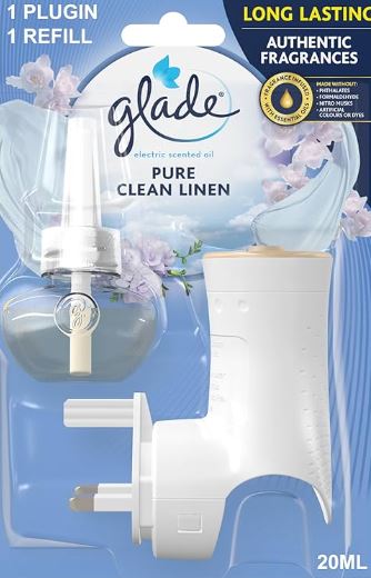 (image for) GLADE PLUG IN HOLDER SET LINEN - 20ML