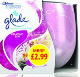 (image for) GLADE CANDLES RELAX ZEN PM2.99 - 120G